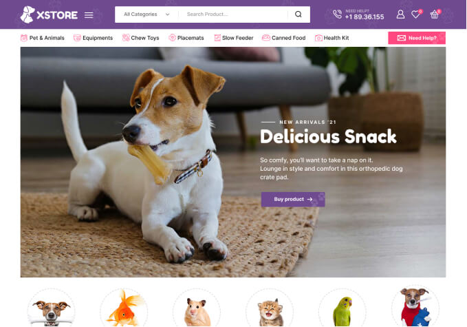 Buy Pet Shop WordPress WooCommerce Theme 8theme